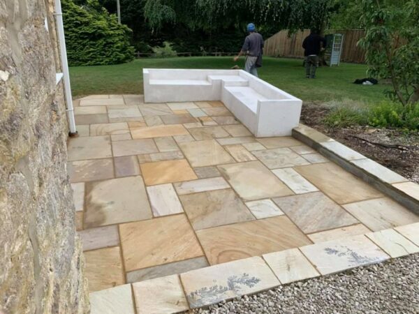 Indian Sandstone Patio with Concrete Seating Area in Cork City (4)